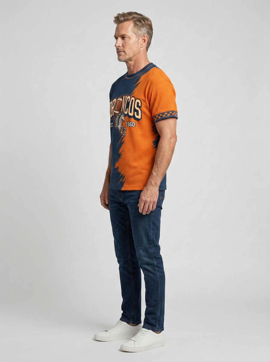 Unisex Denver Broncos Football Horse Logo Est 1960 Printed T-shirt