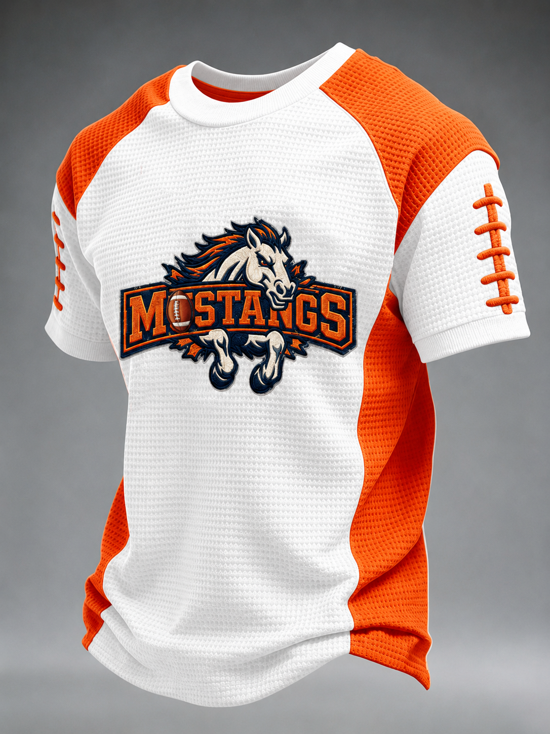 Men's Football Print Waffle T-Shirt
