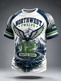 Men'S Football Print Short-Sleeve T-Shirt