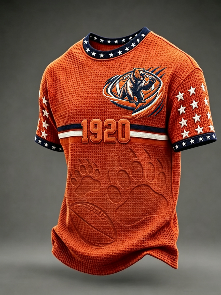 Men'S Football Fan Printed Casual T-Shirt
