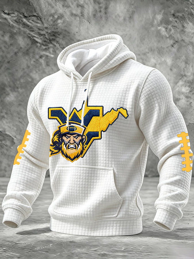 Men's Football Print Hooded Sweatshirt