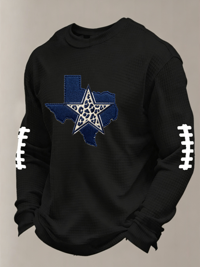 Men'S Football  Printed Waffle T-Shirt