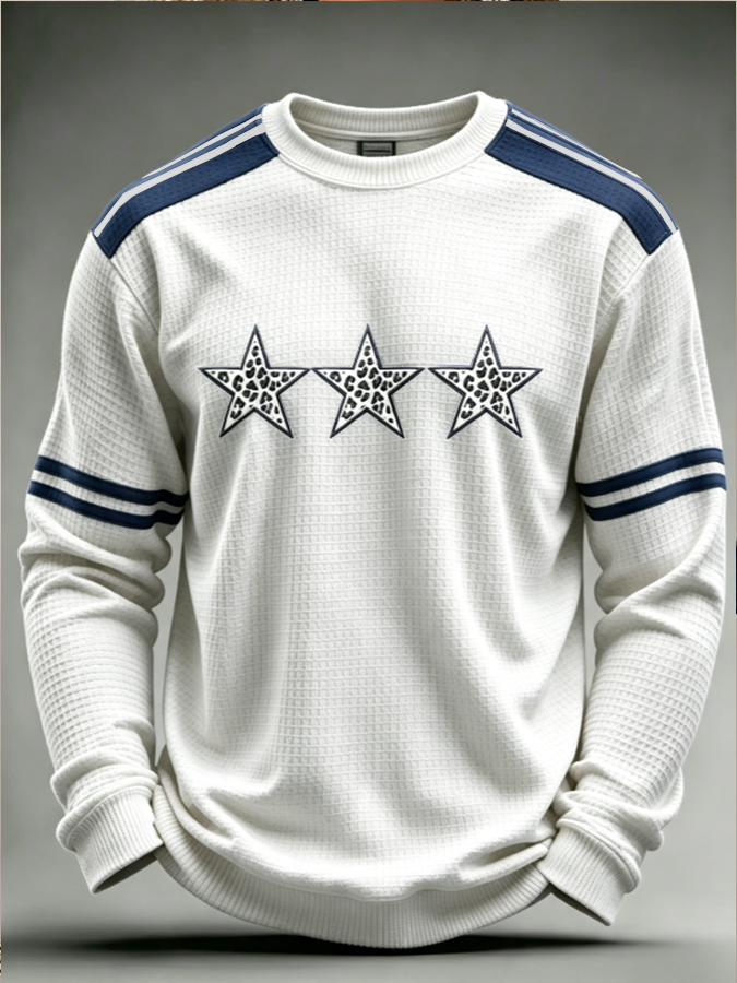 Men'S Football  Printed Waffle T-Shirt