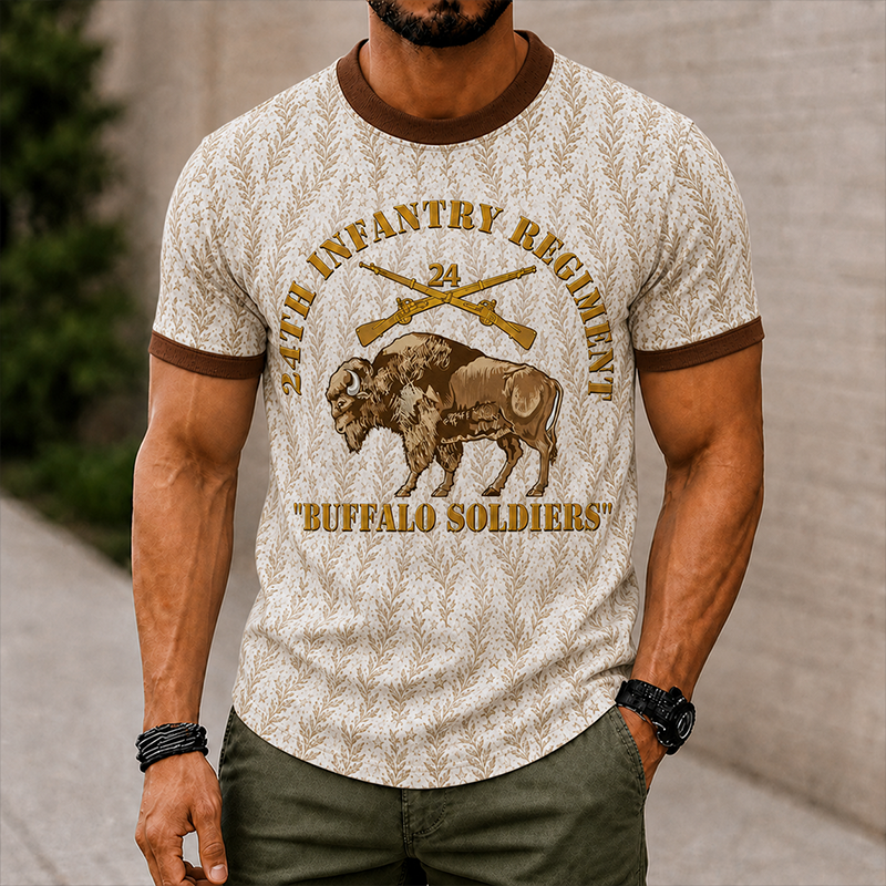 Men's Buffalo Soldier Summer Crew Neck T-Shirt