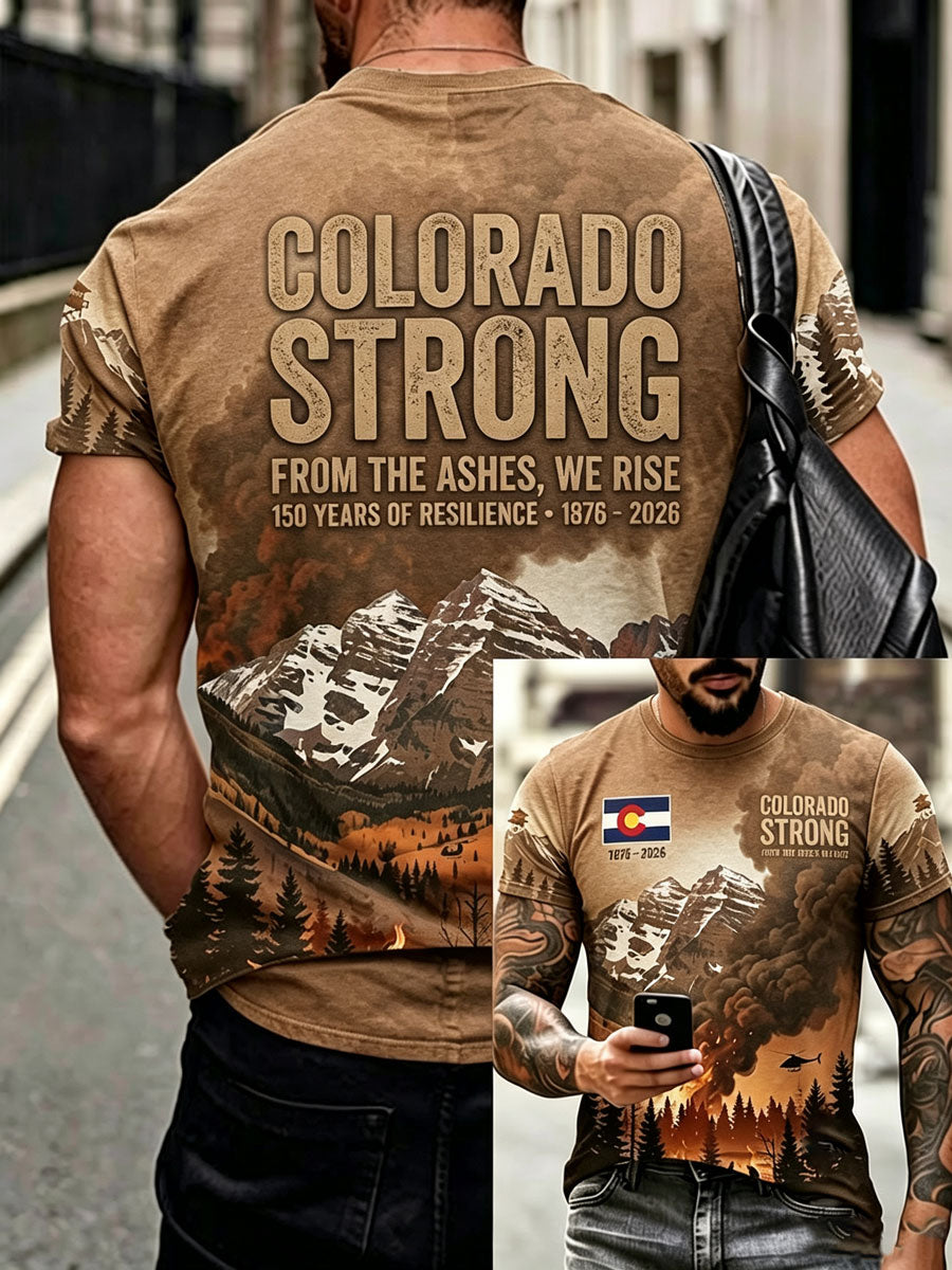 Men's Colorado Strong Print Short Sleeve T-Shirt