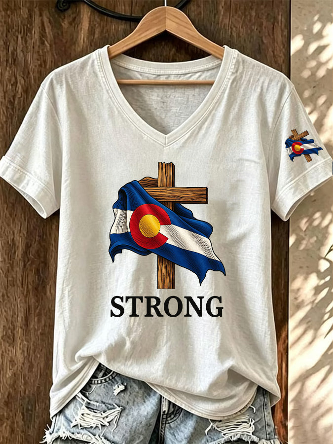 Women'S Casual Colorado Strong T-Shirt