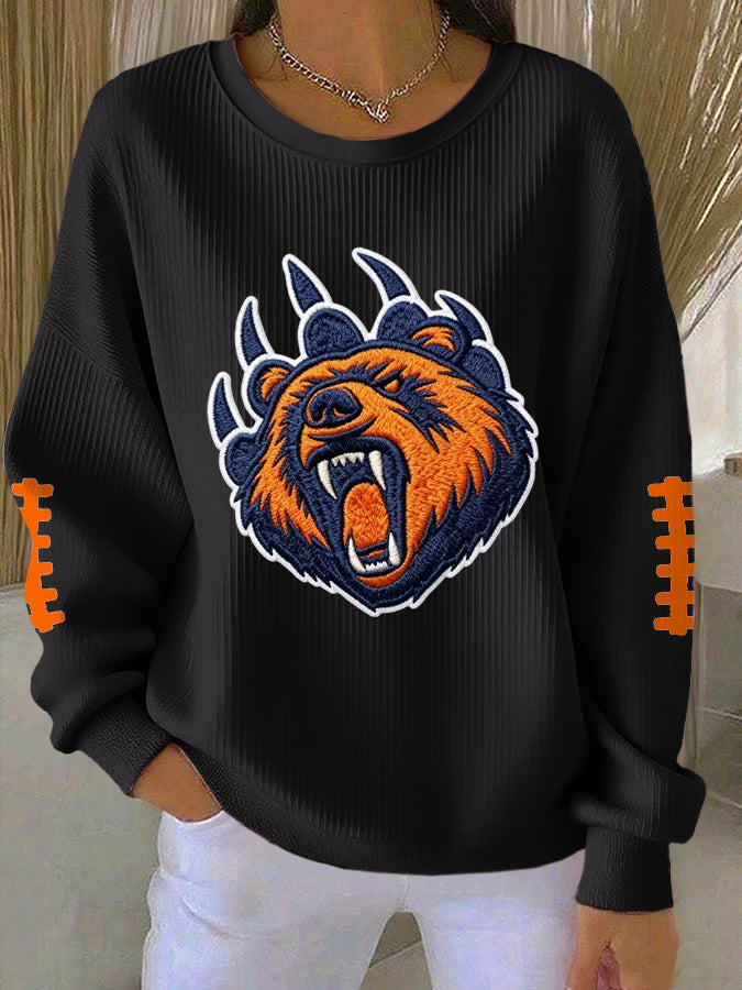 Women'S Football Print Casual Sweatshirt