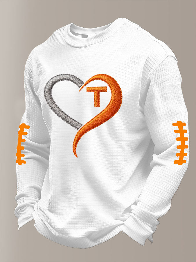 Men'S Football Printed Waffle T-Shirt