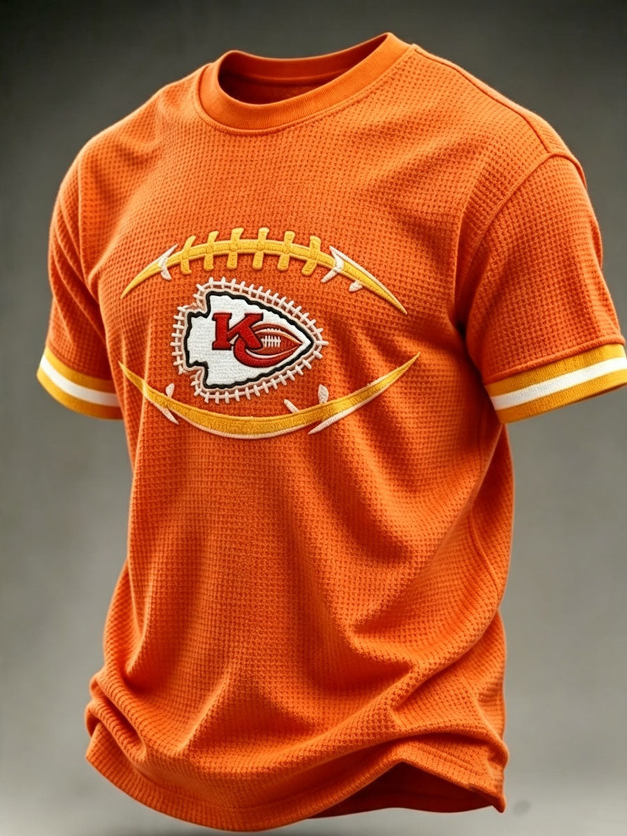 Men'S Football Fan Waffle T-Shirt