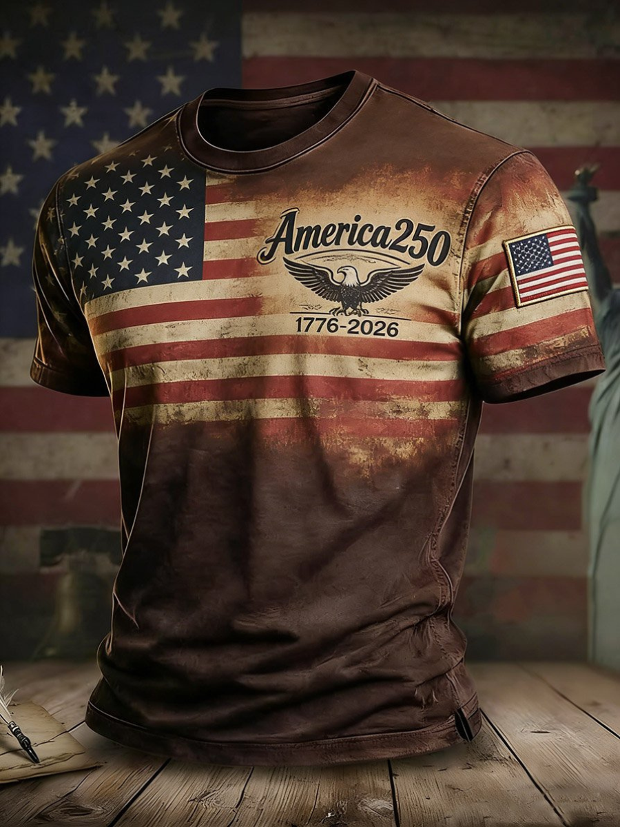 Men's 250th Anniversary Retro Bald Eagle T-Shirt