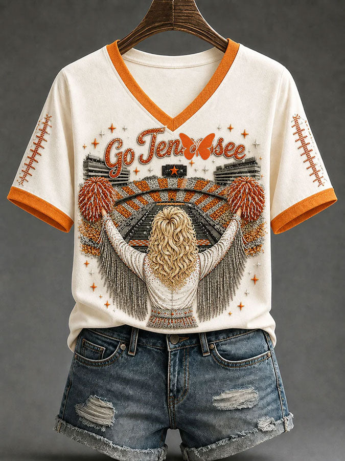 Women'S Tennessee Printed Short Sleeved T-Shirt
