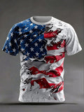Men's America 250th Anniversary Art Print Casual T-Shirt
