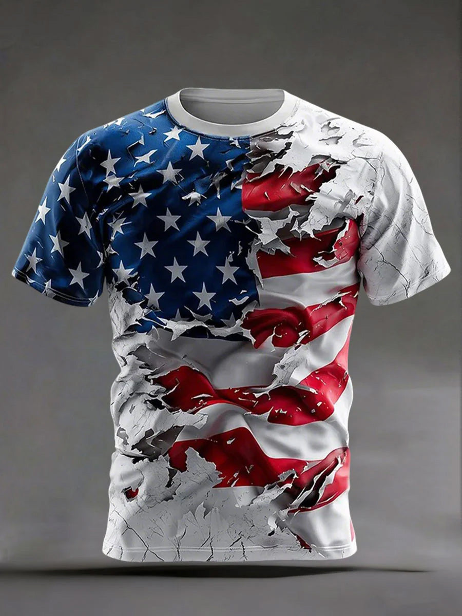 Men's America 250th Anniversary Art Print Casual T-Shirt