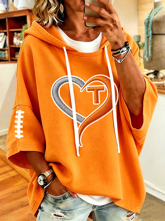 Women'S Football Print Hoodie
