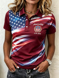 Women's 250  American Print Polo Shirt