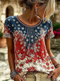 Women's Casual Print Short-Sleeve T-Shirt