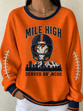 Women'S Football Print Casual Sweatshirt