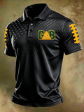 Men'S Football Printed Polo Shirt
