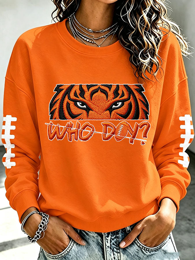 Women's Football Printed Casual Sweatshirt