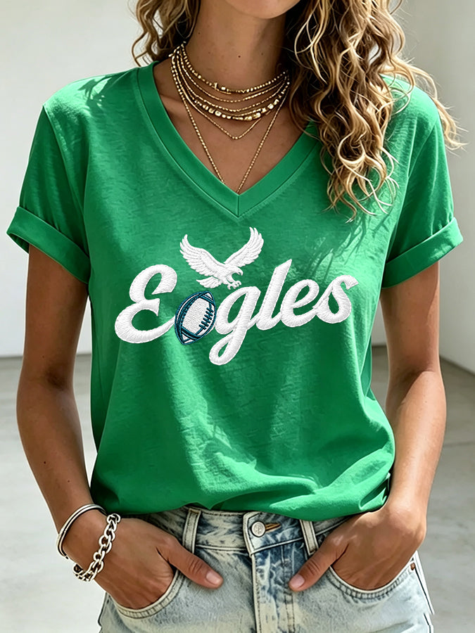 Women's Football Printed Casual Sweatshirt