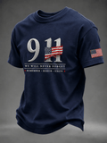 Men's 9.11 Never Forget Print Casual T-shirt