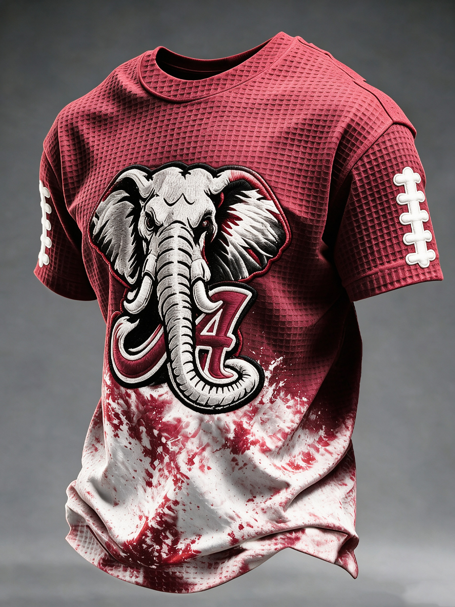 Men'S Football Pattern Waffle T-Shirt