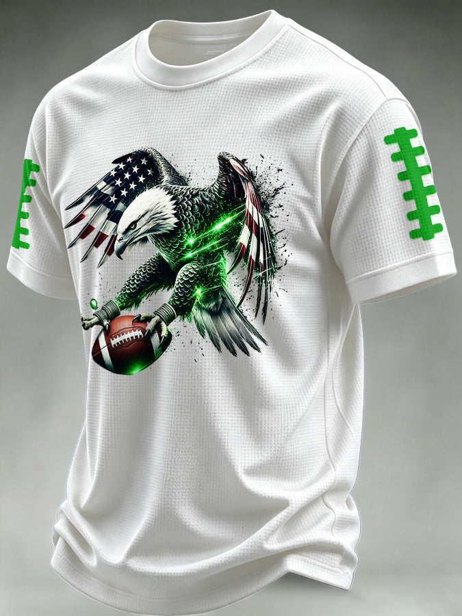 Men'S Football Print Waffle T-Shirt