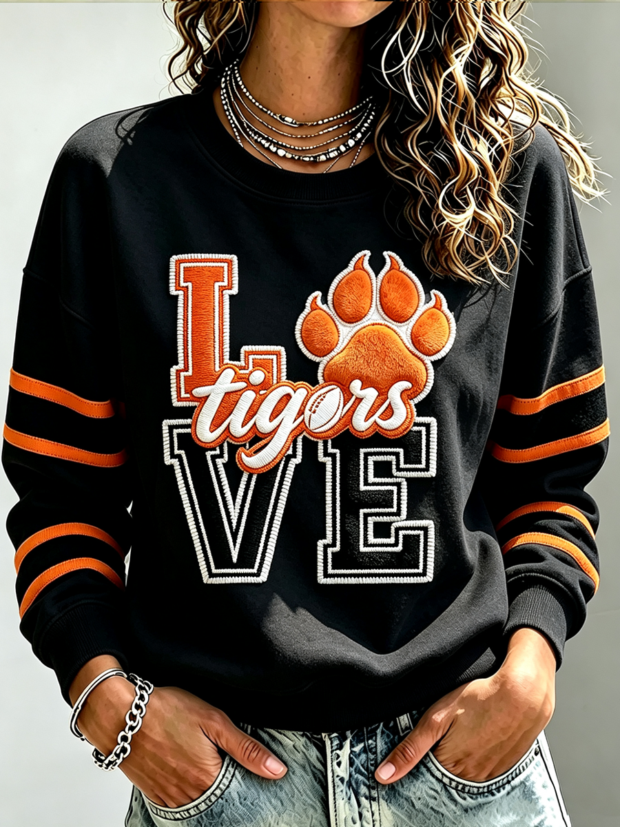 Women's Football Printed Casual Sweatshirt