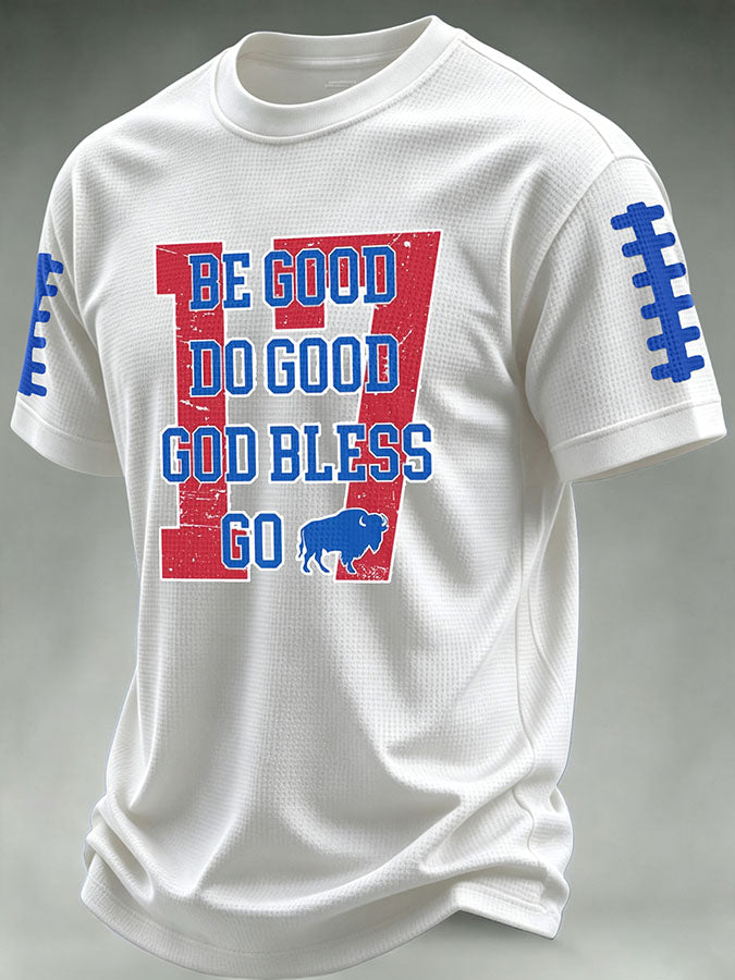 Men'S Football Print Waffle T-Shirt