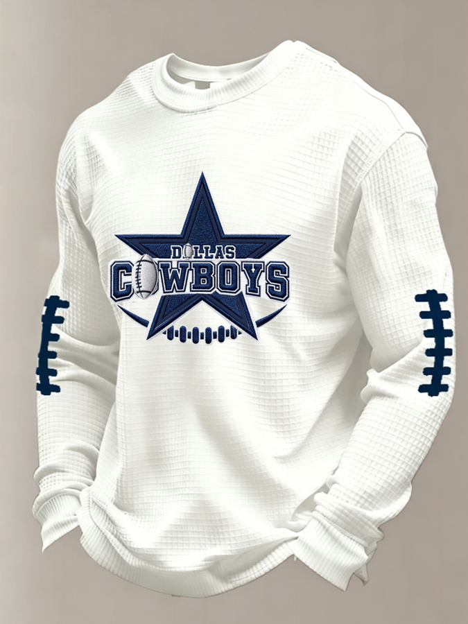 Men'S Football  Printed Waffle T-Shirt