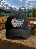 Retro Sesqui Semiquincentennial Colorado 150 Years Usa 250 Print Baseball Cap