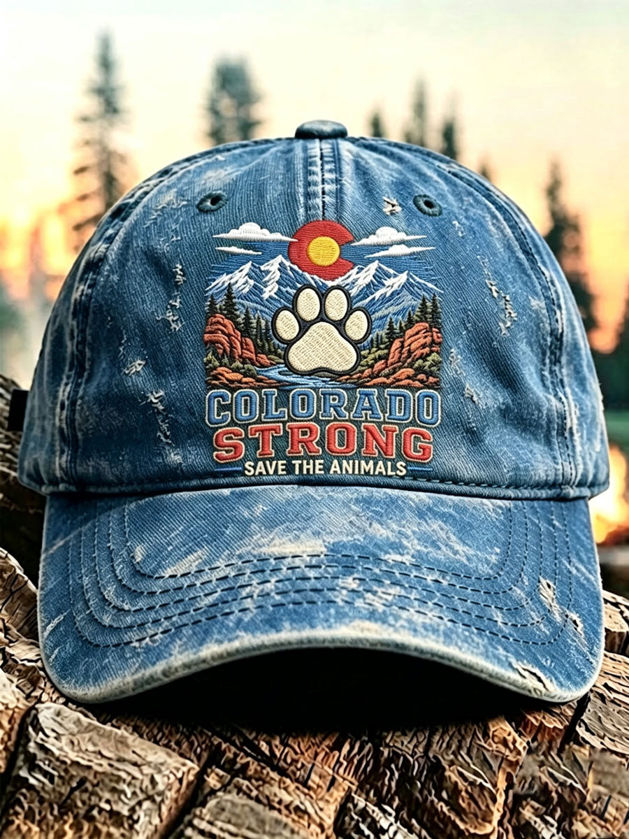 Retro Colorado Environmental Protection Print Baseball Cap