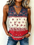 Women's 250th Anniversary Botanical Floral Digital Print Tank Shirt