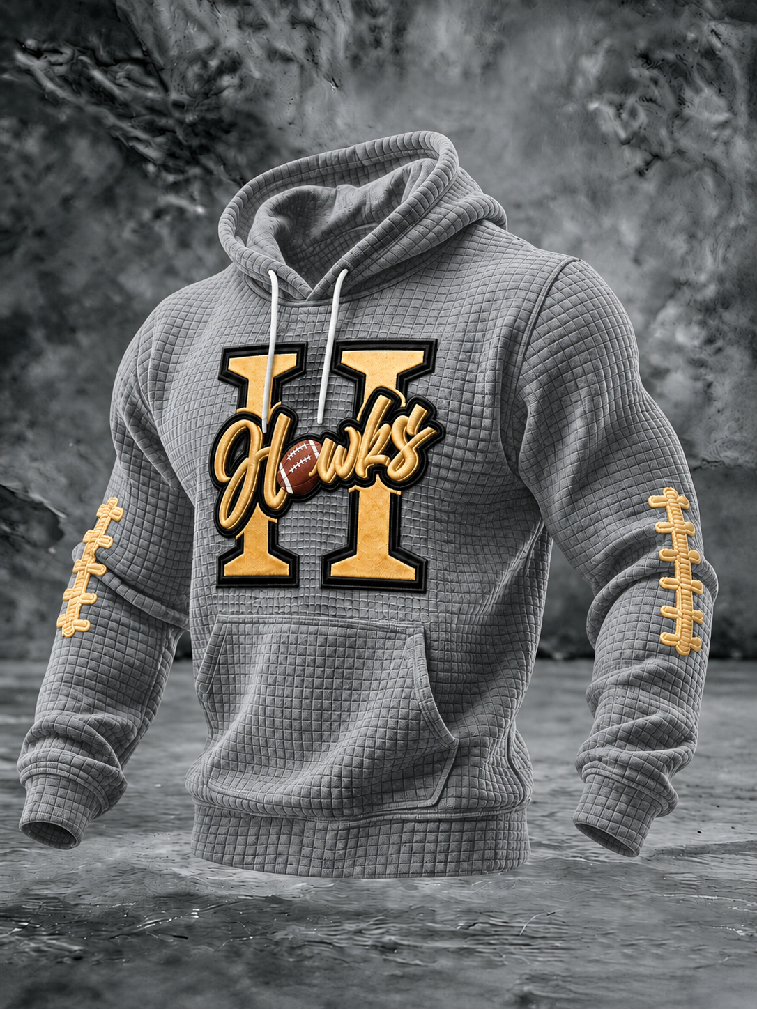 Men'S Football Fans Printed Hooded Sweatshirt