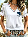 Women's 9.11 Never Forget Printed T-shirt