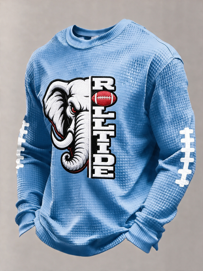 Men'S Football  Printed Waffle T-Shirt