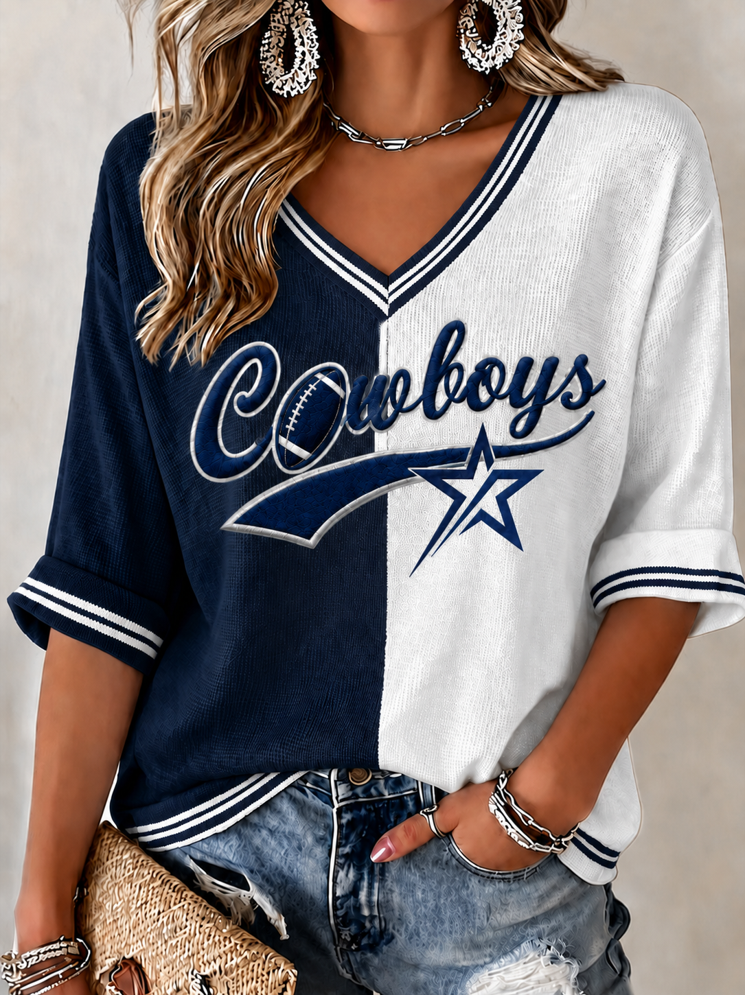 Women's Cowboy Football Enthusiasts Printed Top