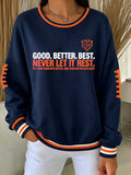 Women's Football Print Casual Sweatshirt