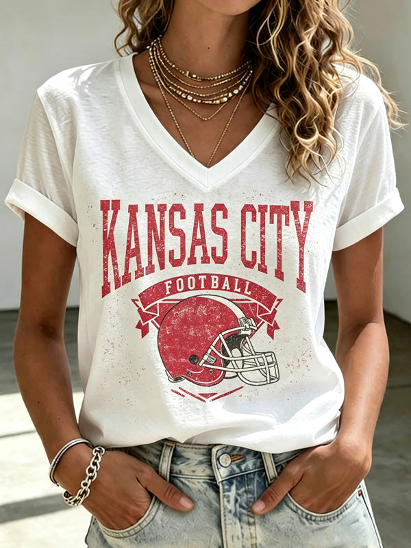 Women's Football Printed Casual Sweatshirt