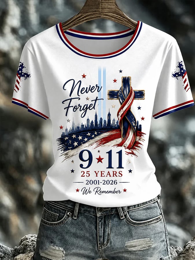 Women's USA 911 Print T-Shirt