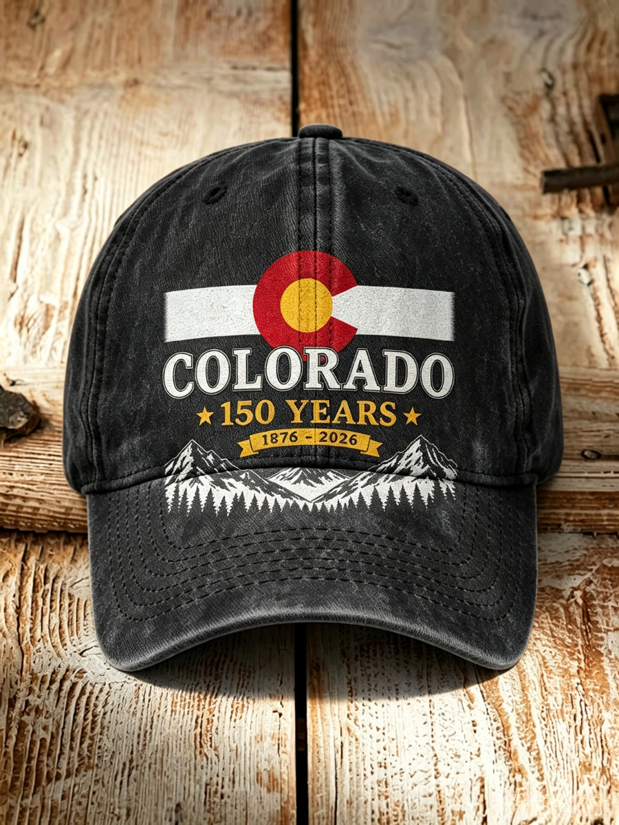 Retro Colorado Environmental Protection Print Baseball Cap