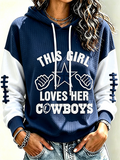 Women'S Rugby Enthusiast Casual Hoodie