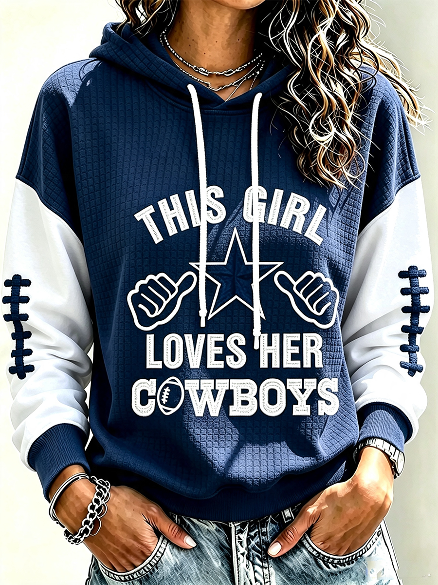 Women'S Rugby Enthusiast Casual Hoodie