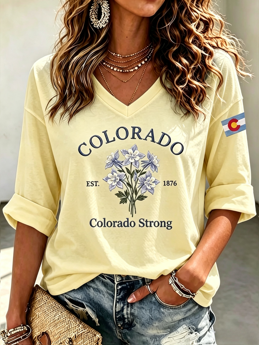 Women's Casual Colorado Strong T-shirt