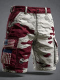 Retro American 250th Anniversary Camouflage Print Men's Shorts