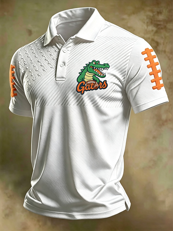Men'S Retro Football Polo Shirt