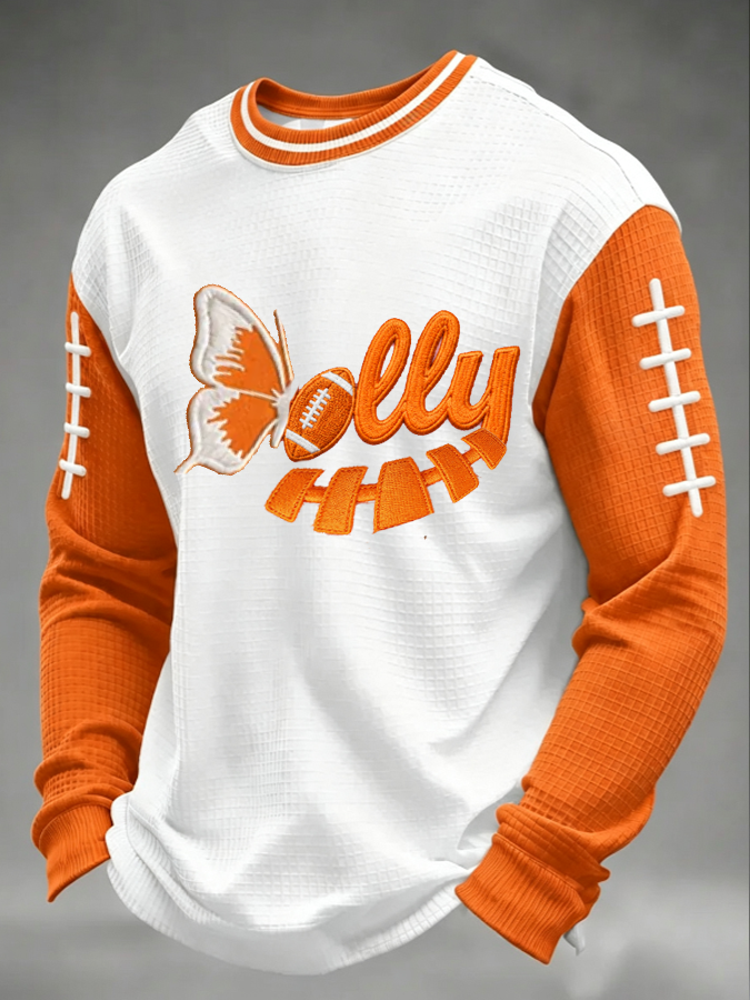 Men'S Football Printed Waffle T-Shirt