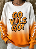 Women'S Football Print Casual Sweatshirt