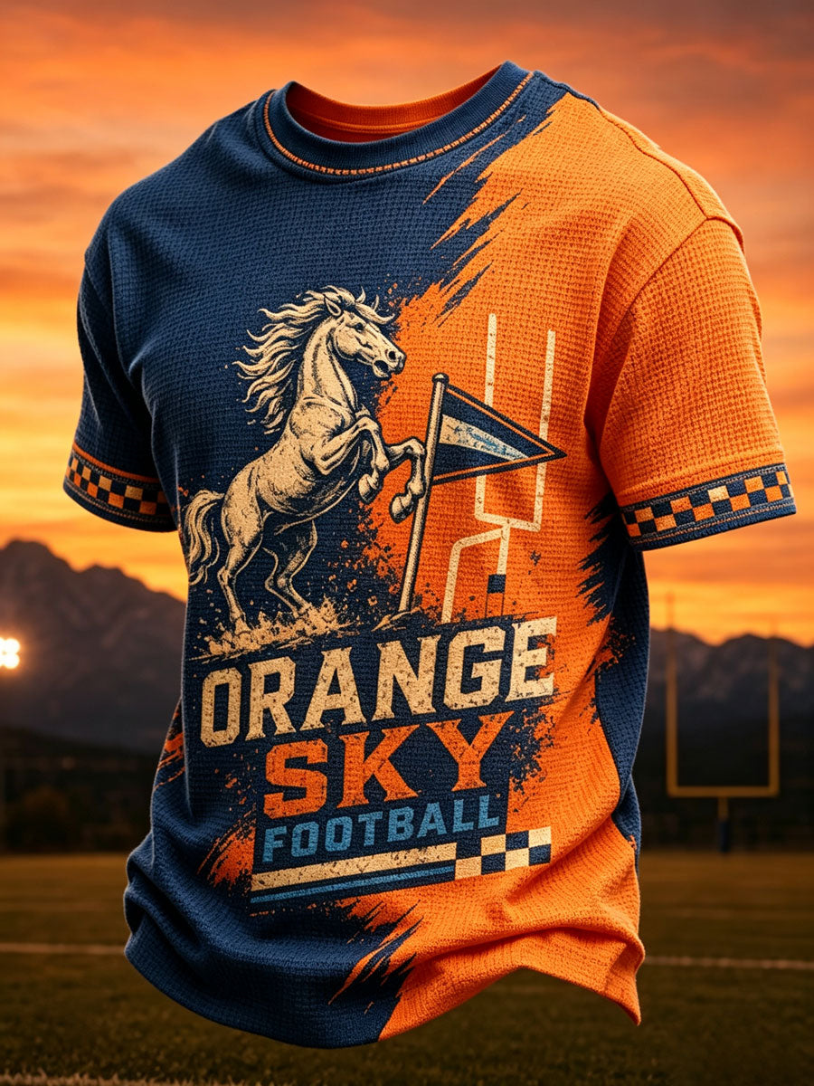 Men'S Football Fan Waffle T-Shirt