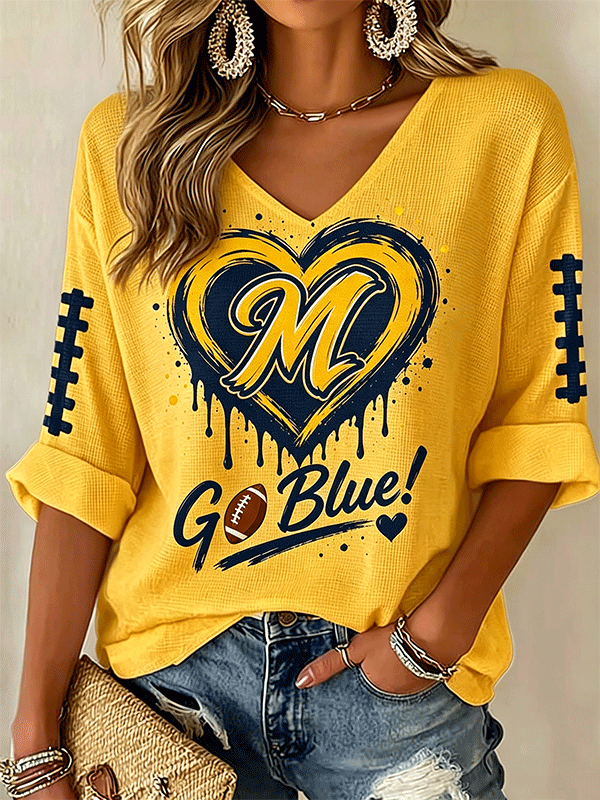 Women'S Football Casual Printed Top